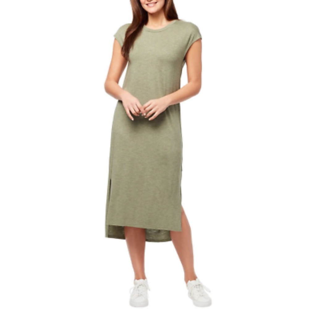 Jessica Simpson Olive T-Shirt MIDI Dress